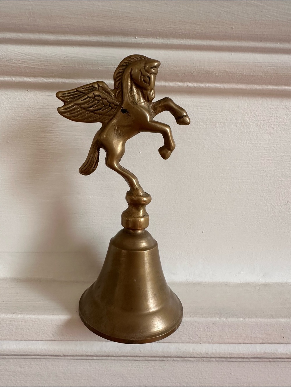 Vintage Brass Pegasus Table Bell